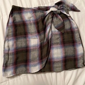 Altar’d state plaid green, white, red wrap skirt size small